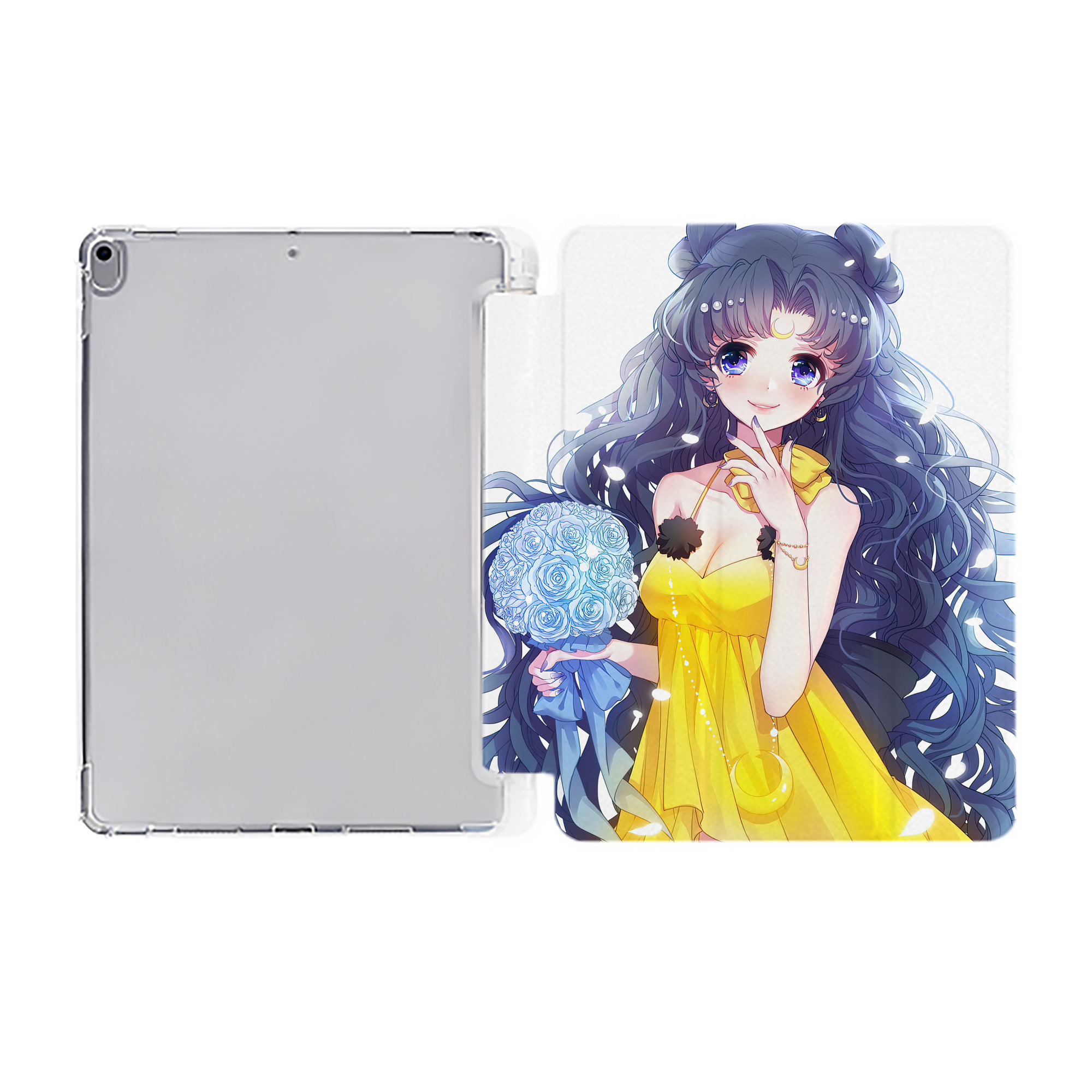 （画像用） 美少女戦士セーラームーン Sailor Moon IPad ケース ペン収納付き 三つ折りスタンド PUレザー×シリコン 対応機種9.5/10.5/10.9インチ